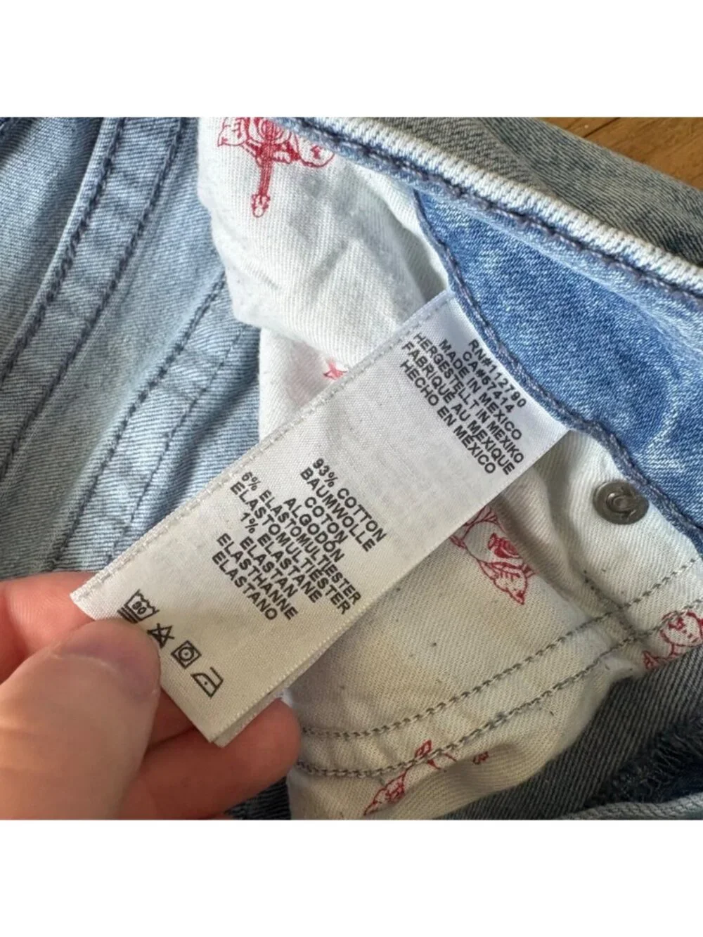 True Religion Rocco Relaxed Skinny Denim Jeans Light Blue Men’s Size 31